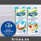 Allahindlus - Mandli- või kookosejook 1 l