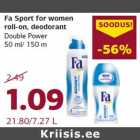 Allahindlus - Fa Sport for women
roll-on, deodorant
Double Power
50 ml/ 150 m