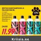 Allahindlus - BRITISH HAIR ŠAMPOON JA
PALSAM 946 ML