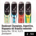 Allahindlus - Deodorant Champions, Argentiina, Hispaania või Brasiilia meestele