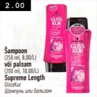Allahindlus - Šampoon 250 ml või palsam 200 ml; Supreme Lenght 