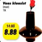 Vaas klaasist (must) 1 tk