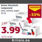 Allahindlus - Kotex UltraSorb
tampoonid