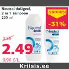 Neutral dušigeel,
2 in 1 šampoon
250 ml