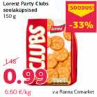 Lorenz Party Clubs
soolaküpsised
150 g