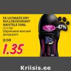 Allahindlus - FA ULTIMATE DRY
RULLDEODORANT
NAISTELE 50ML