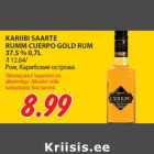 Allahindlus - KARIIBI SAARTE
RUMM CUERPO GOLD RUM
37.5 % 0,7L