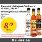Allahindlus - Rumm või piiritusjook Casablanca de Cuba, 700 ml