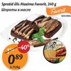 Магазин:Maxima,Скидка:Шпроты в масле