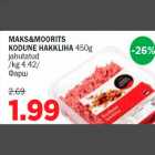 MAKS&MOORITS KODUNE HAKKLIHA 450g jahutatud
