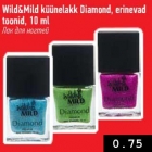 Allahindlus - Wild&Mild küünelakk Diamond, erinevad toonid, 10 ml