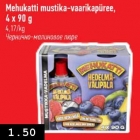 Mehukatti mustika-vaarikapüree, 4 x90 g