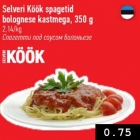 Allahindlus - Selveri Köök spagetid bolognese kastmega, 350 g