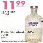 Alkohol - Rootsi viin Absolut