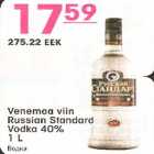 Allahindlus - Venemaa viin Russian Standard Vodka