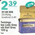 Twinings tee Lady Grey või Earl Grey