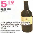 Alkohol - USA lauavein Hess Grand Circle Zinfandel