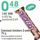 Allahindlus - Šokolaad Snickers 2-pakk