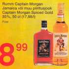 Allahindlus - Rumm Captain Morgan
Jamaica või muu piiritusjook
Captain Morgan Spiced Gold