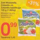 Zott Mozzarella Zotarella või Zotarella basiilikuga 125 g