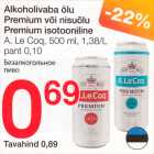Allahindlus - Alkohoolivaba õlu Premium või nisuõlu Premium isotooniline