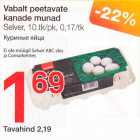 Vabalt peetavate kanade munad