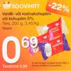 Vanilli- või rosinakohupiim või kohupiim 5%