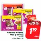 Кошачья еда Whiskas,
4x85 г-4x100 г