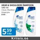 HEAD & SHOULDERS ŠAMPOON 540  ml