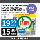 FAIRY ALL IN 1 PLATINUM LEMON NÕUDEPESUMASINA KAPSLID 125 tk