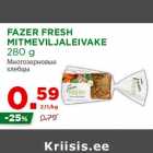 FAZER FRESH
MITMEVILJALEIVAKE
280 g