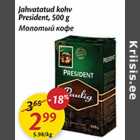 Jahvatatud kohv President, 500 g