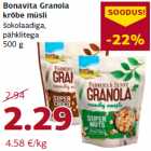 Allahindlus - Bonavita Granola
krõbe müsli