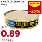 Rannaküla sprotid õlis
160 g