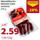 Allahindlus - Maks&Moorits
Maitselt mahe
verivorst
900 g