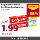 Allahindlus - te Max Fresh
ActiClean hambapasta