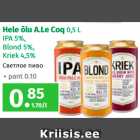 Hele õlu A.Le Coq 0,5 L