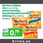 Allahindlus - Werthers Original
iiris 90 g, 8.78/kg
pehme kooreiiris,
koorekompvekid kooreiirise
täidisega 80 g, 9.88/kg