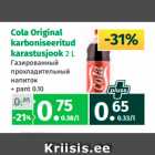 Cola Original
karboniseeritud
karastusjook 2 L