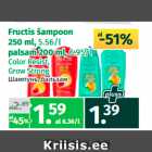 Fructis šampoon
250 ml, 5.56/l
palsam 200 ml, 6.95/l