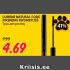 LUMENE NATURAL CODE
PIKENDAV RIPSMETUŠŠ