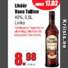 Allahindlus - Liköör Vana Tallinn