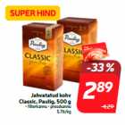 Jahvatatud kohv
Classic, Paulig, 500 g