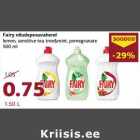 Allahindlus - Fairy nõudepesuvahend
lemon, sensitive tea tree&mint, pomegranate
500 ml