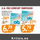 Allahindlus - O.B. PRO COMFORT TAMPOONID