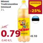 Allahindlus - Mõmmi
Traditsiooniline
limonaad
2 L