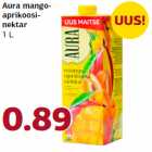Манго-абрикосовый нектар Aura
1 л