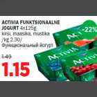ACTIVIA FUNKTSIONAALNE JOGURT 4x125g kirsi, maasika, mustika