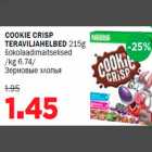 Allahindlus - COOKIE CRISP TERAVILJAHELBED 215g šokolaadimaitselised