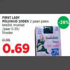 Allahindlus - FIRST LADY PÕLVIKUD 20DEN 2 paari pakis beežid, mustad